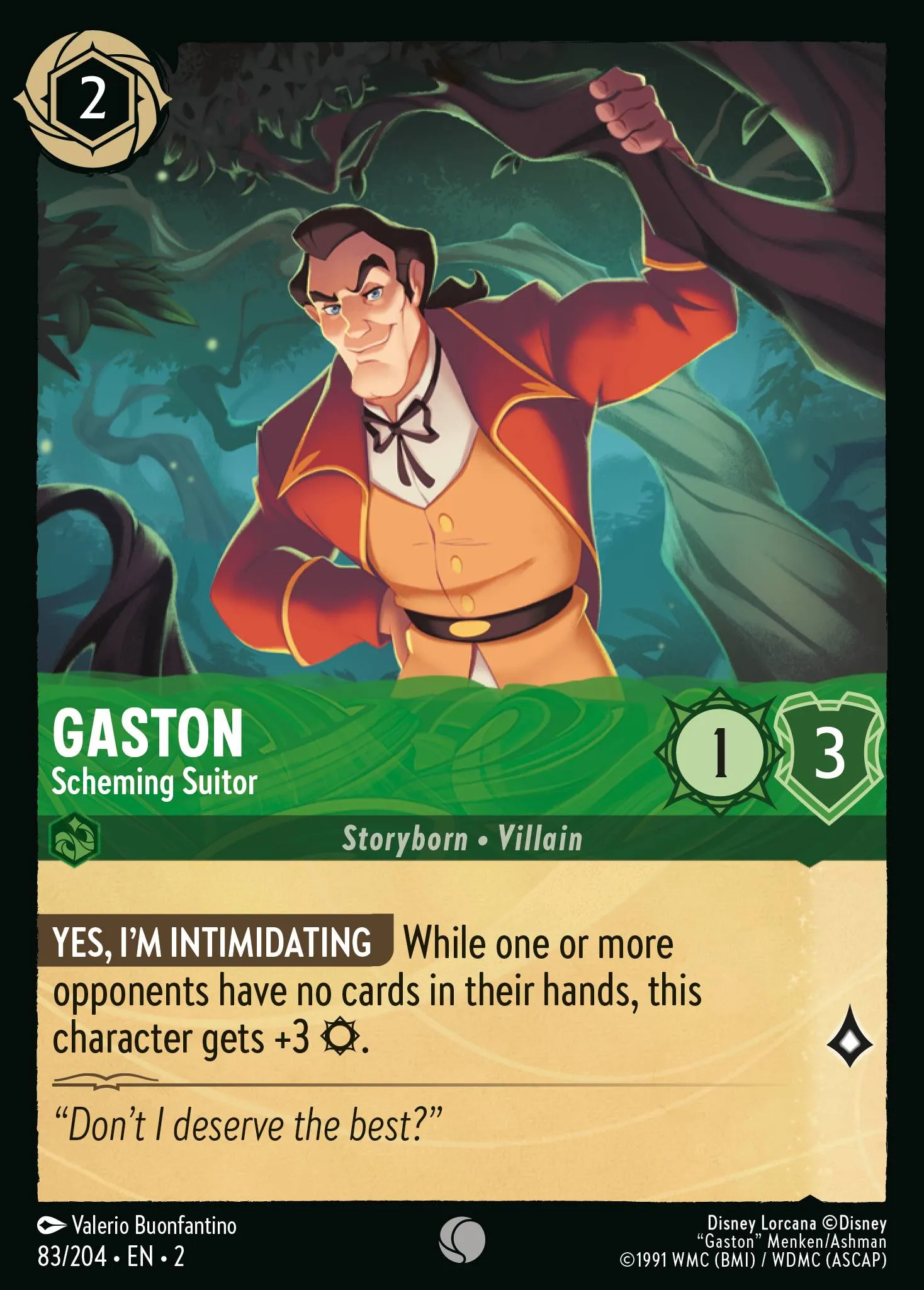 Gaston - Scheming Suitor (002-083)