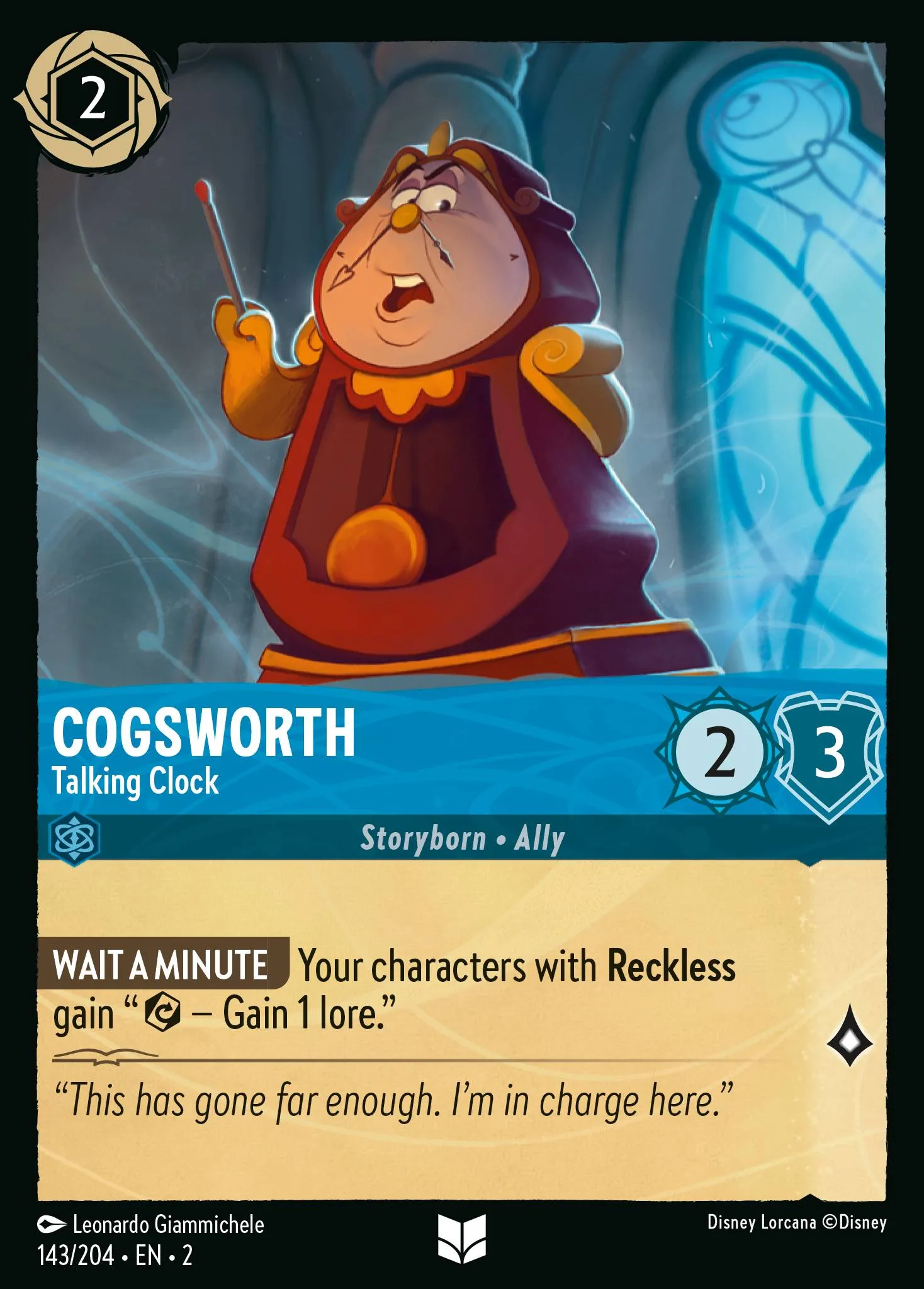 Cogsworth - Talking Clock (002-143)