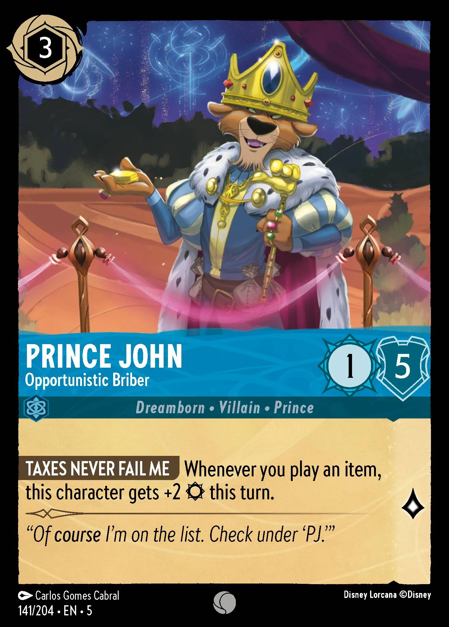 Prince John - Opportunistic Briber (005-141)