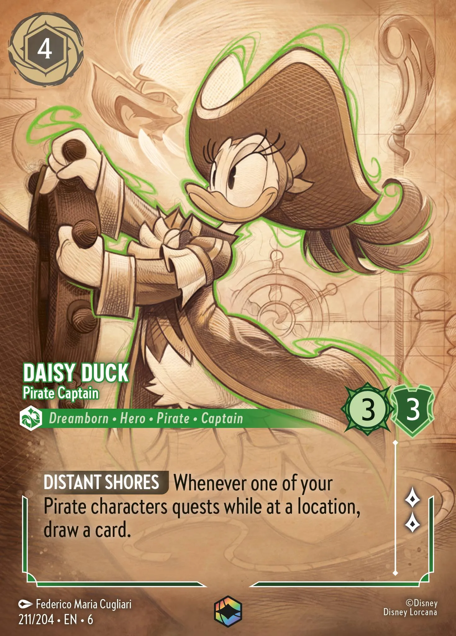 Daisy Duck - Pirate Captain (006-211)
