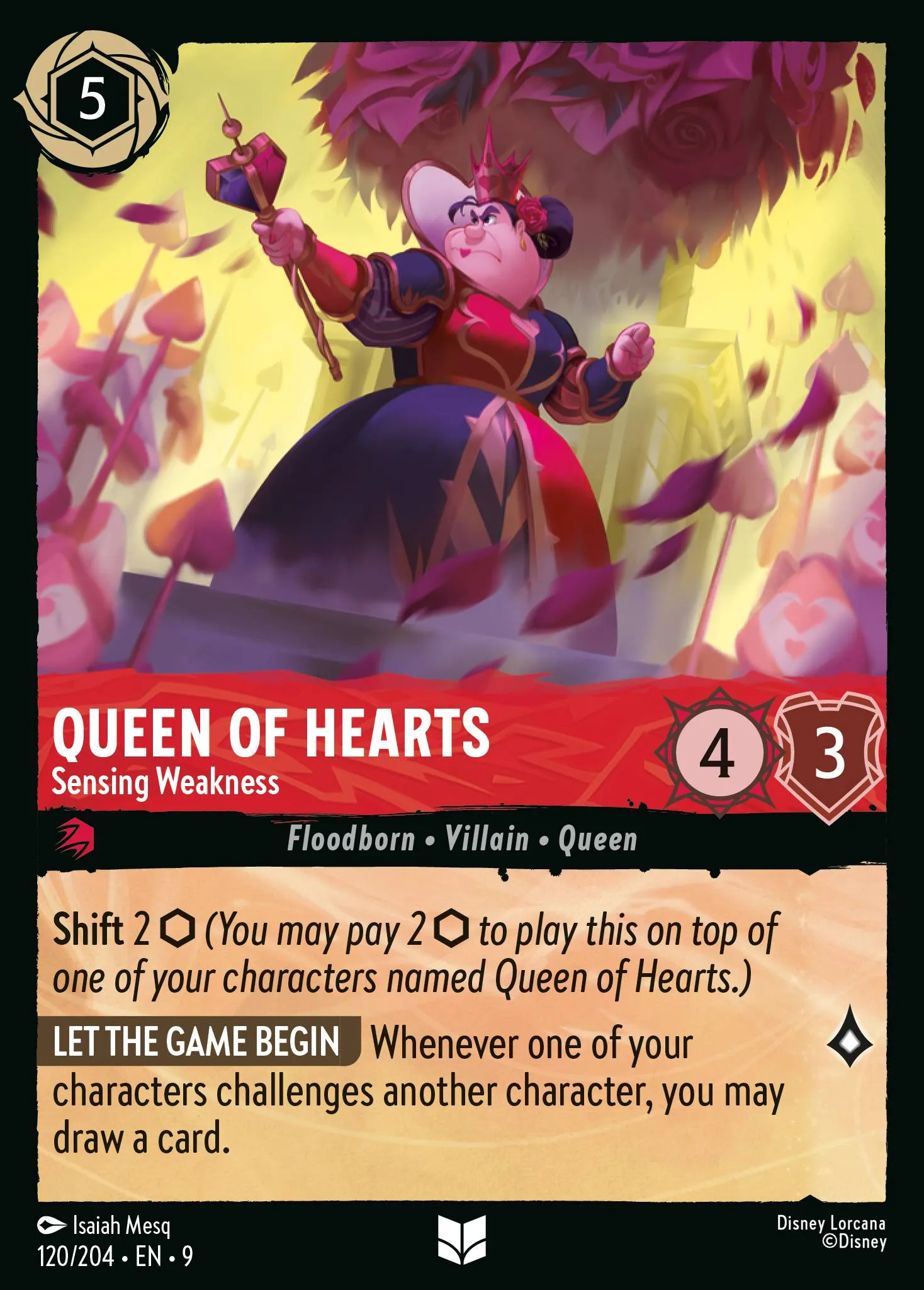 Queen of Hearts - Sensing Weakness (009-120)