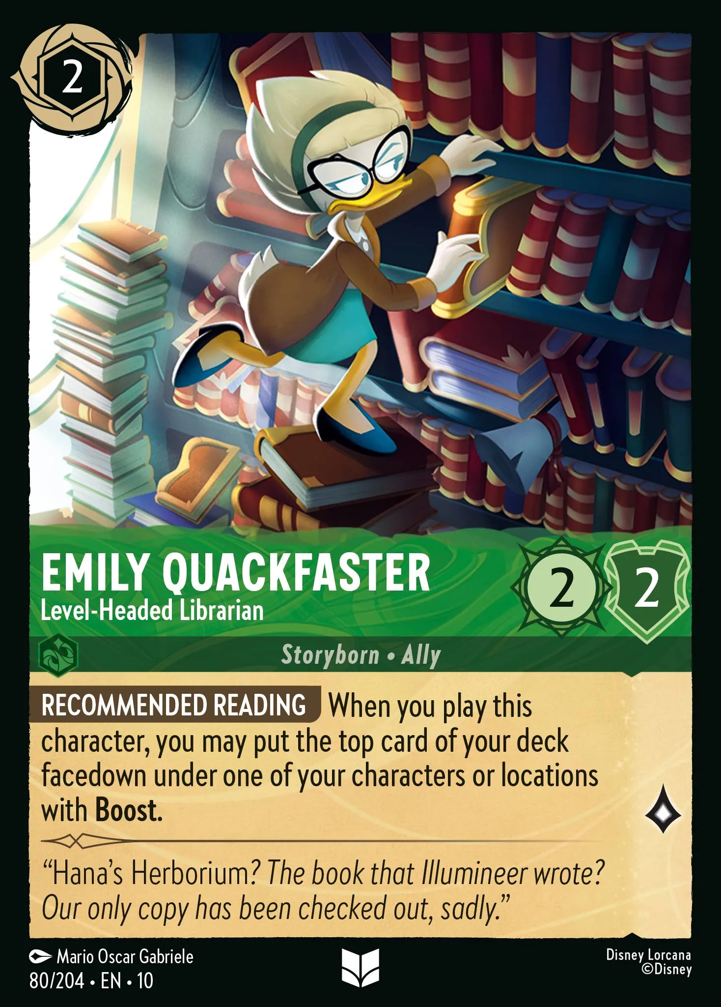 Emily Quackfaster - Level-Headed Librarian (010-080)