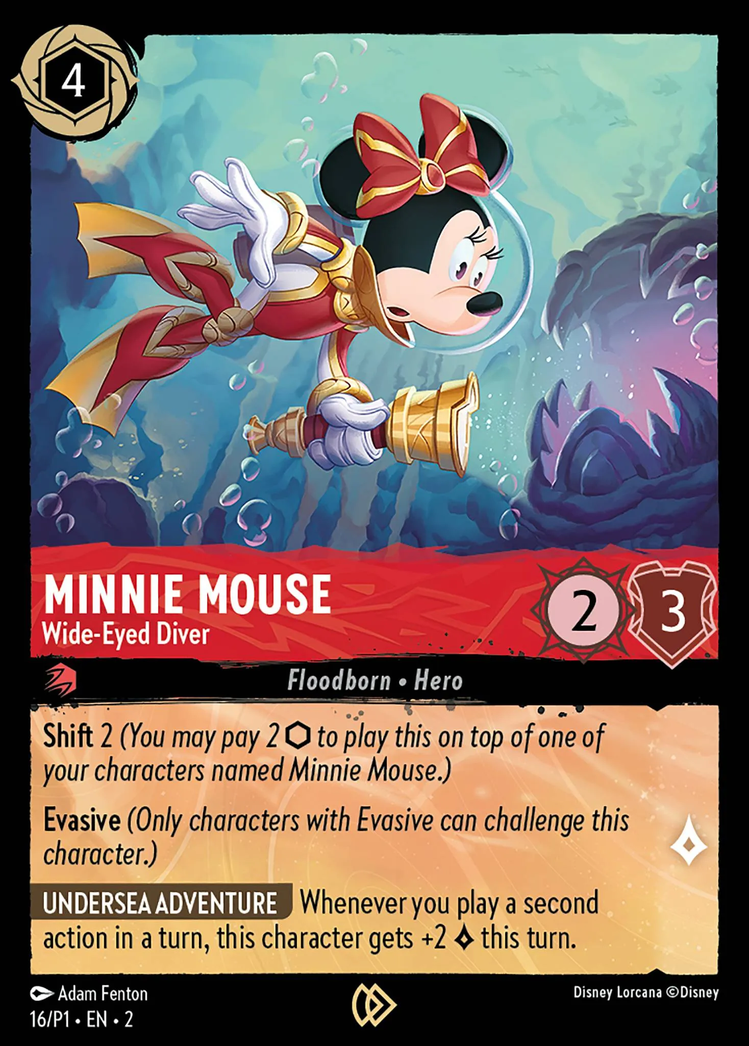 Minnie Mouse - Wide-Eyed Diver (P1-016)