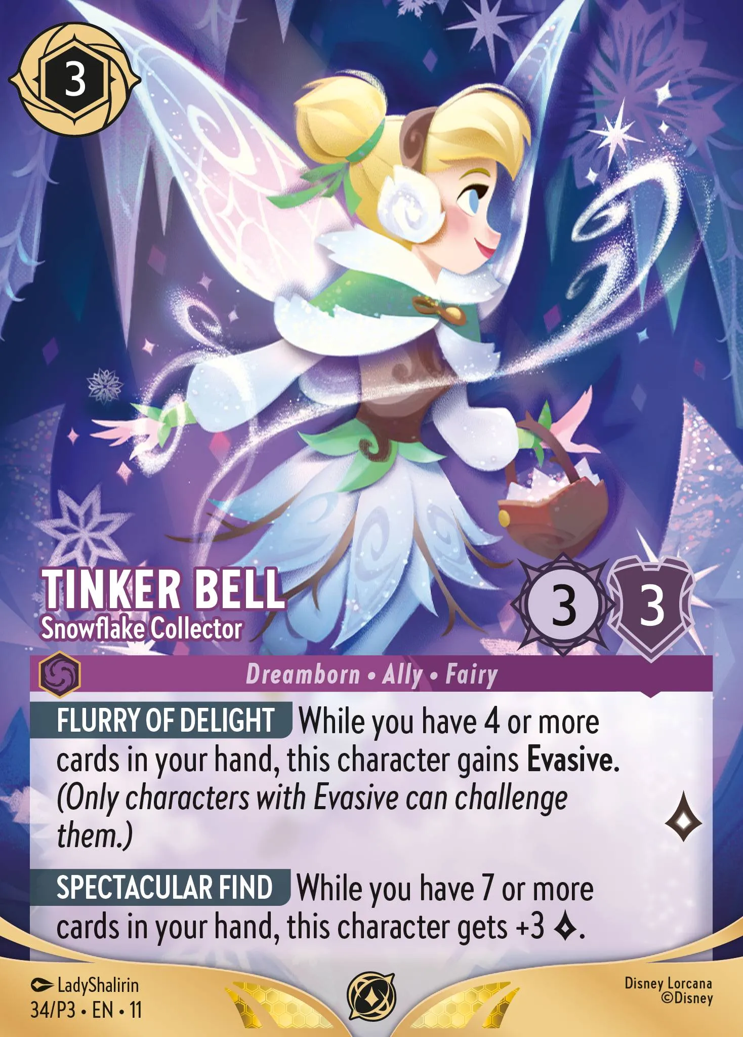 Tinker Bell - Snowflake Collector (P3-034)